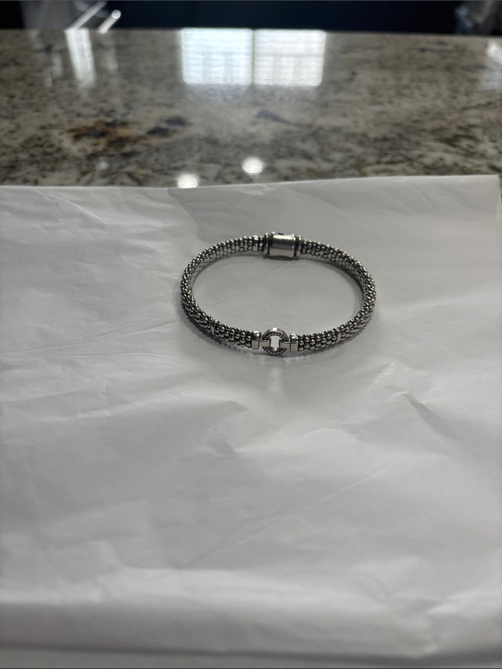 LAGOS Silver Beaded Circle Bracelet - Picture 5 of 5